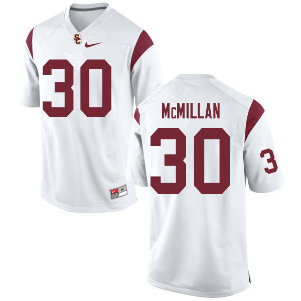 Men #30 Jordan McMillan USC Trojans College Football Jerseys Sale-White